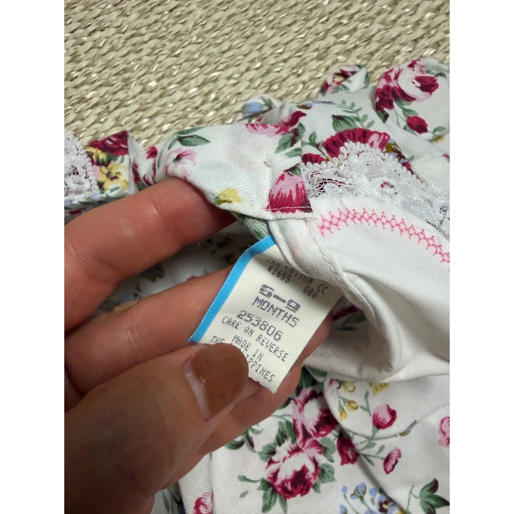 Vintage Baby Girl Floral Patchwork Romper Jumpsuit Bundle 6-9 Cottagecore 90's - Picture 9 of 11